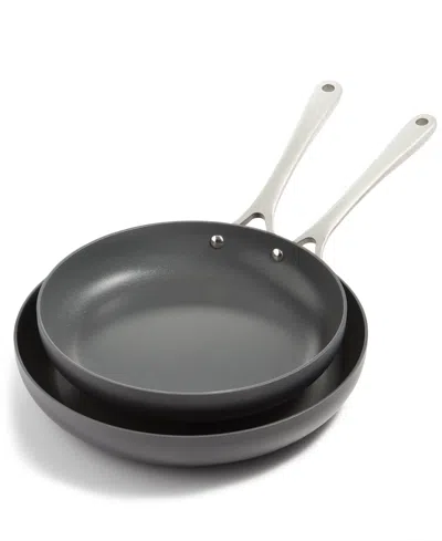 The Cellar Hard-anodized Aluminum 2-pc. Frypan Set, Exclusively At Macy's In Silver