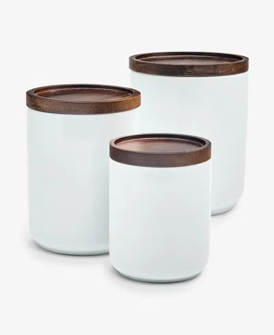 The Cellar James Ceramic Canisters, Set Of 3, Macy's Exclusive In White