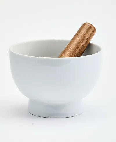 The Cellar James Ceramic Mortar And Pestle Set, Macy's Exclusive In White