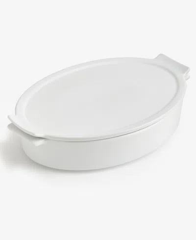The Cellar James Ceramic Oval Baker With Lid, Macy's Exclusive In White