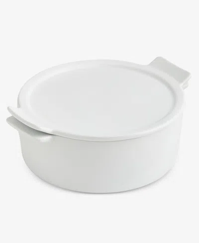The Cellar James Ceramic Vegetable Bowl With Lid, Macy's Exclusive In White
