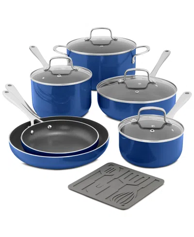 The Cellar Nonstick Aluminum 11-pc. Cookware Set, Exclusively At Macy's In Blue