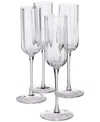 The Cellar Optic Champagne Glasses, Set Of 4, Exclusively At Macy's In Clear