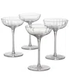 The Cellar Optic Coupe Glasses, Set Of 4, Exclusively At Macy's In Clear