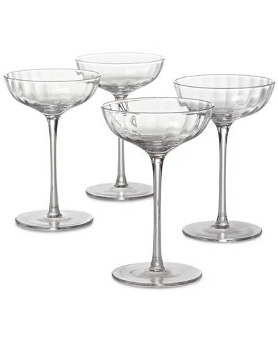The Cellar Optic Coupe Glasses, Set Of 4, Exclusively At Macy's In Clear