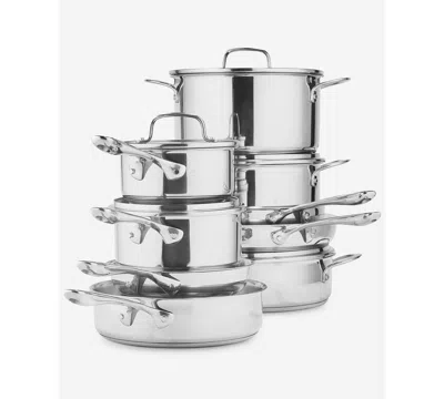 The Cellar Stainless Steel 14-piece Cookware Set, Macy's Exclusive In Silver