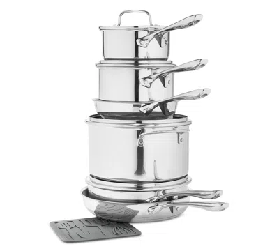 The Cellar Stainless-steel 11-piece Cookware Set, Macy's Exclusive In Silver