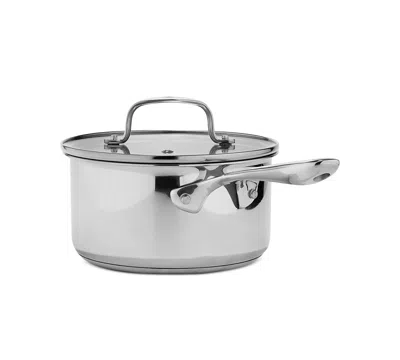 The Cellar Stainless-steel 2.5-qt. Covered Flat Saucepan, Macy's Exclusive In Silver