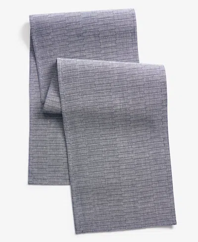 The Cellar Textured Cotton Table Runner, 72" X 14", Macy's Exclusive In Blue