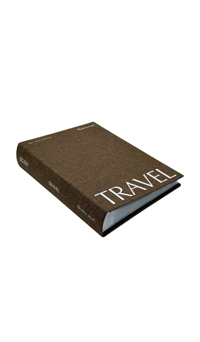 The Ceremony Club Travel Photo Album In Brown Linen & White