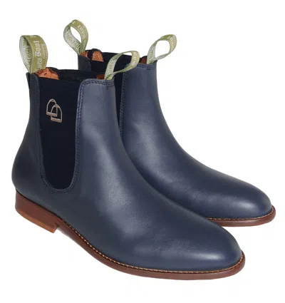 The Chelsea Boot Co Est. 1851 Blue Women's Original Chelsea Boot In Dark Navy Leather
