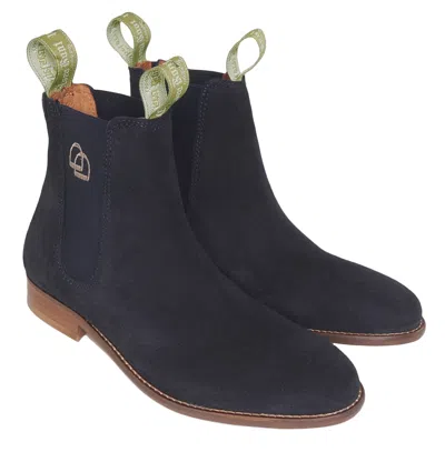 The Chelsea Boot Co Est. 1851 Blue Women's Original Chelsea Boot In Dk Navy Suede