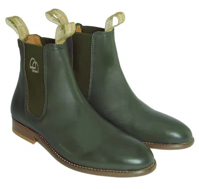 The Chelsea Boot Co Est. 1851 Green Women's Original Chelsea Boot In Olive Leather
