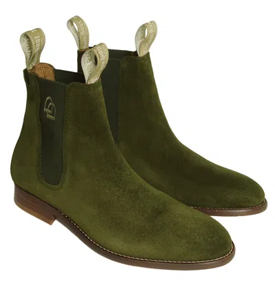 The Chelsea Boot Co Est. 1851 Green Women's Original Chelsea Boot In Olive Suede