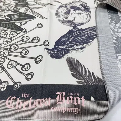 The Chelsea Boot Co Est. 1851 Women's Chelsea Eighteen Fifty One Victorian Silk Twill Scarf - Silver