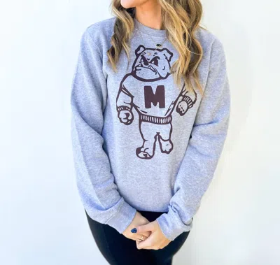 The Chester Drawer Vintage M Bulldog Sweatshirt In Athletic Grey In Multi