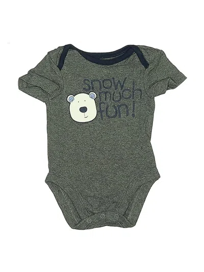 Pre-owned The Childrens Place Babies' Short Sleeve Onesie In Green