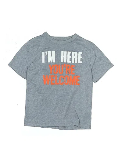 Pre-owned The Childrens Place Kids' Short Sleeve T-shirt In Gray