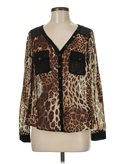 Pre-owned The Clothing Company Long Sleeve Blouse In Brown