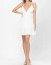 The Clothing Company Ruffle Mini Dress In Off White In White