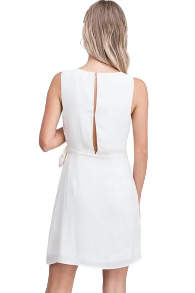 The Clothing Company Side Tie Wrap Mini Dress In Cream In White