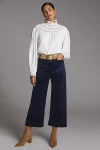 The Colette Collection By Maeve The Colette Cropped Wide-leg Corduroy Trousers By Maeve In Blue