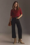 The Colette Collection By Maeve The Colette Cropped Wide-leg Jeans By Maeve In Blue