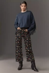 The Colette Collection By Maeve The Colette Cropped Wide-leg Pants By Maeve: Corduroy Edition In Blue