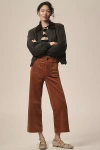 The Colette Collection By Maeve The Colette Cropped Wide-leg Corduroy Trousers By Maeve In Brown