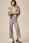 The Colette Collection By Maeve The Colette Cropped Wide-leg Pants By Maeve: Corduroy Edition In Purple