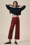 The Colette Collection By Maeve The Colette Cropped Wide-leg Corduroy Trousers By Maeve In Purple