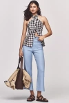 The Colette Collection By Maeve The Colette Cropped Wide-leg Pants By Maeve: Linen Edition In Purple