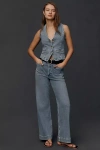 The Colette Collection By Maeve The Colette Full-length Wide-leg Jeans By Maeve In Blue