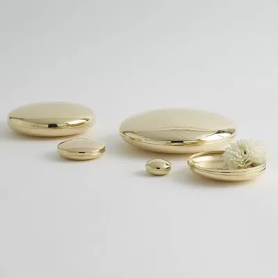 The Collective Hemisphere Boxes Nesting Set Of 5 In Brass