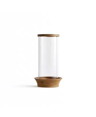 The Collective Home Arbor Hurricane Candle Holder In Brown