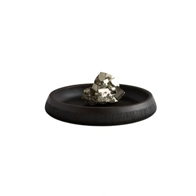 The Collective Home Chiseled Leila Small Tray In Black