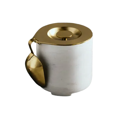 The Collective Home Cova Ice Bucket / Scoop Set In White