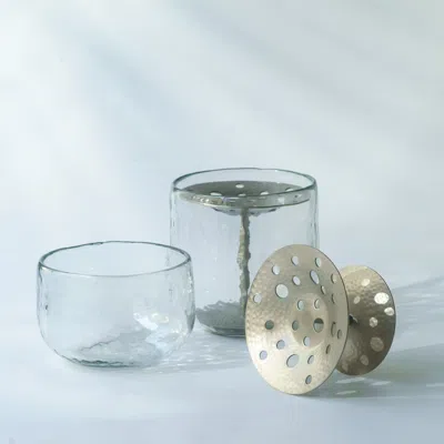 The Collective Home Floral Flower Frog Low In Transparent