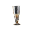 The Collective Home Pebbled Footed Tulip Glass In Beige