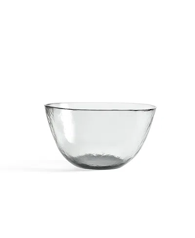 The Collective Home Pebbled Low Bowl In Transparent