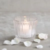 The Collective Home Pressed Clear Glass Tealight / Votive Holders