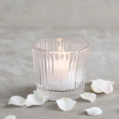 The Collective Home Pressed Clear Glass Tealight / Votive Holders
