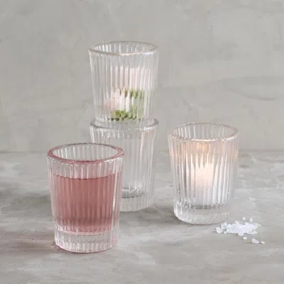 The Collective Home Pressed Clear Juice Glasses