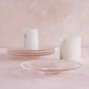 The Collective Home Pressed Pink Glass Medium Plates