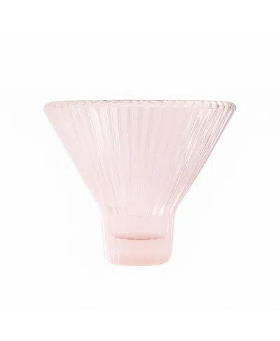 The Collective Home Pressed Pink Martini Glasses, Set Of 4 In Transparent