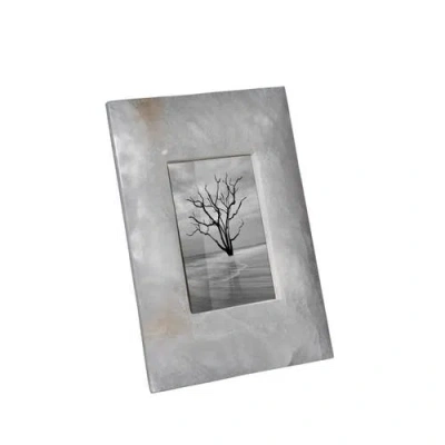 The Collective Home Santo Alabaster Frame In Gray