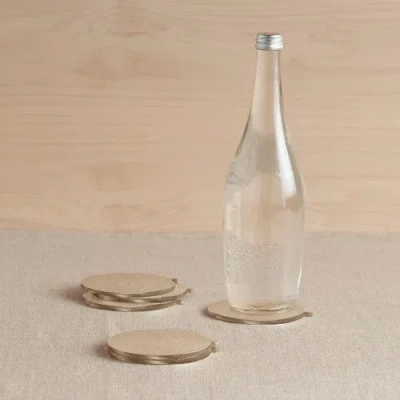 The Collective Home Stinson Antique Brass Coasters