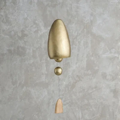 The Collective Home Stinson Antique Brass Hanging Bell Conical