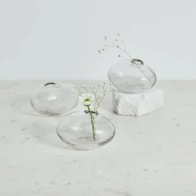 The Collective Natura Vases Set Of 3 In Clear