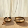 The Collective Snack Bowls Assorted Set Of 2 In Antique Brass